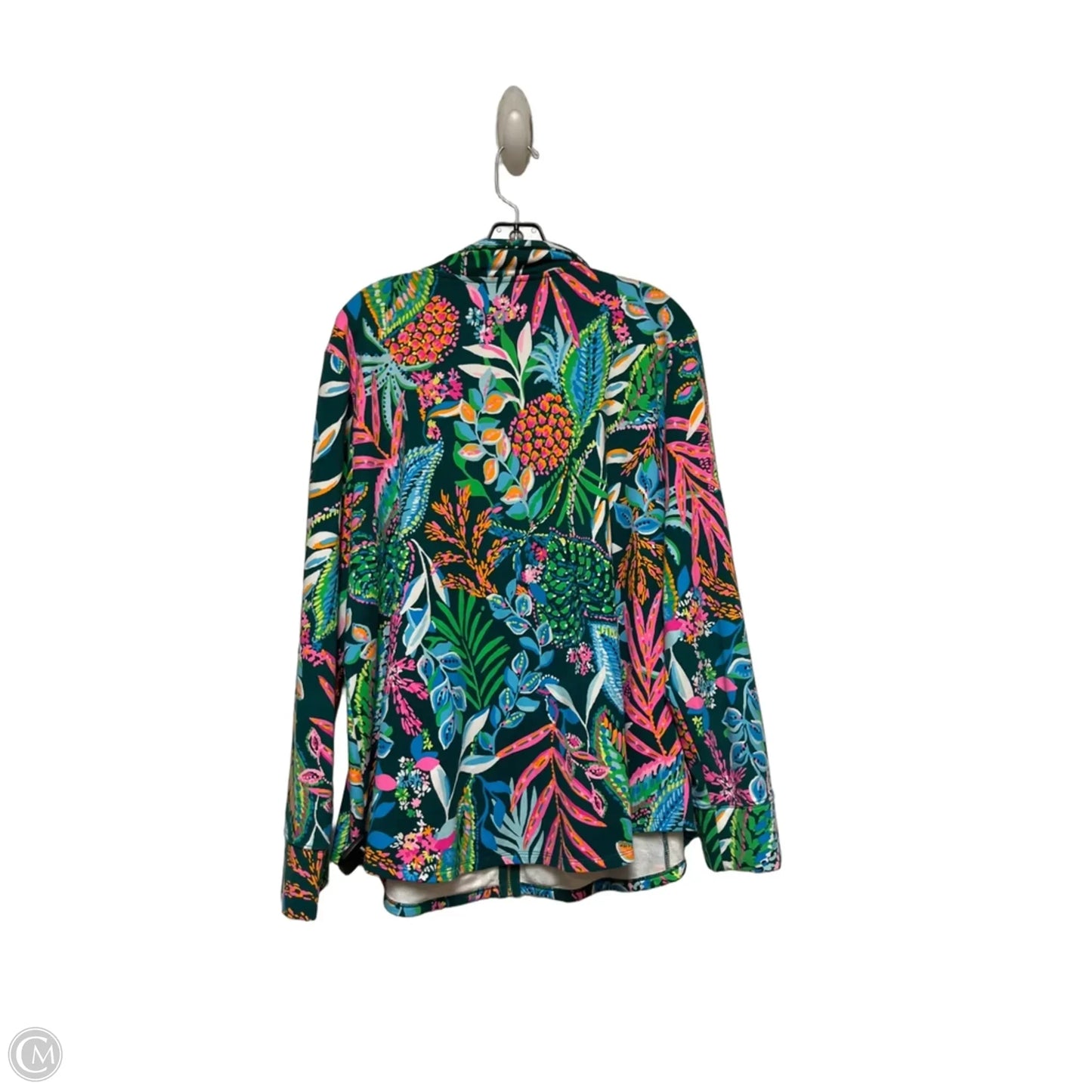 Jacket Designer By Lilly Pulitzer In Green & Orange, Size: 2x
