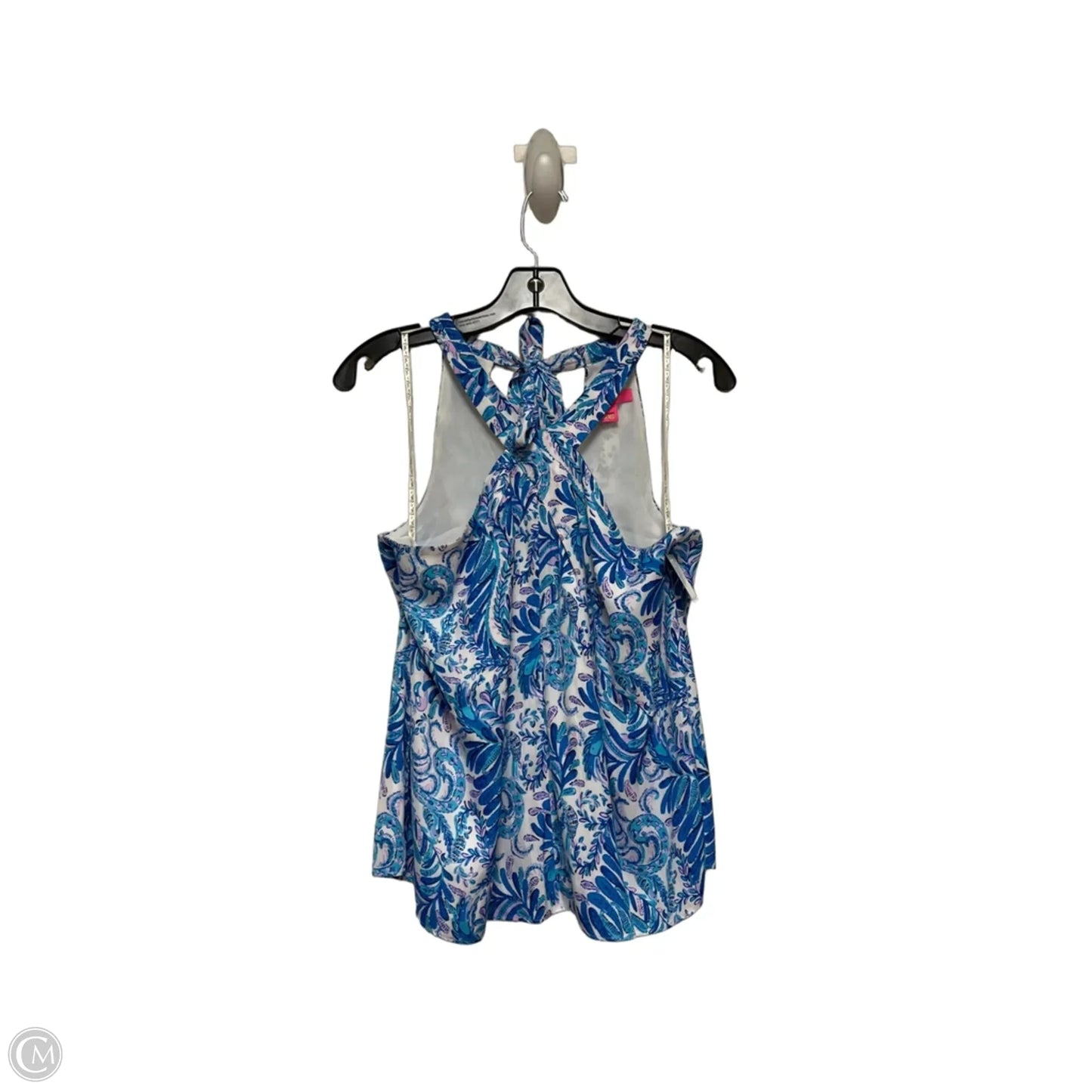Top Sleeveless Designer By Lilly Pulitzer In Blue & White, Size: S
