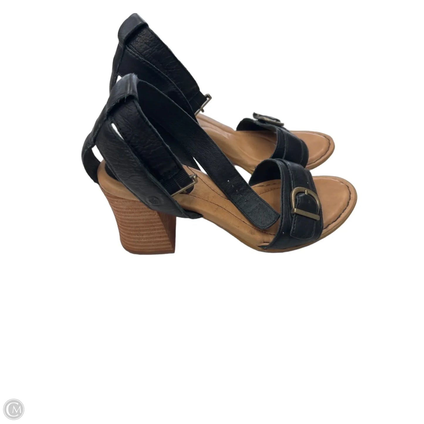 Sandals Heels Block By Born In Black, Size: 7