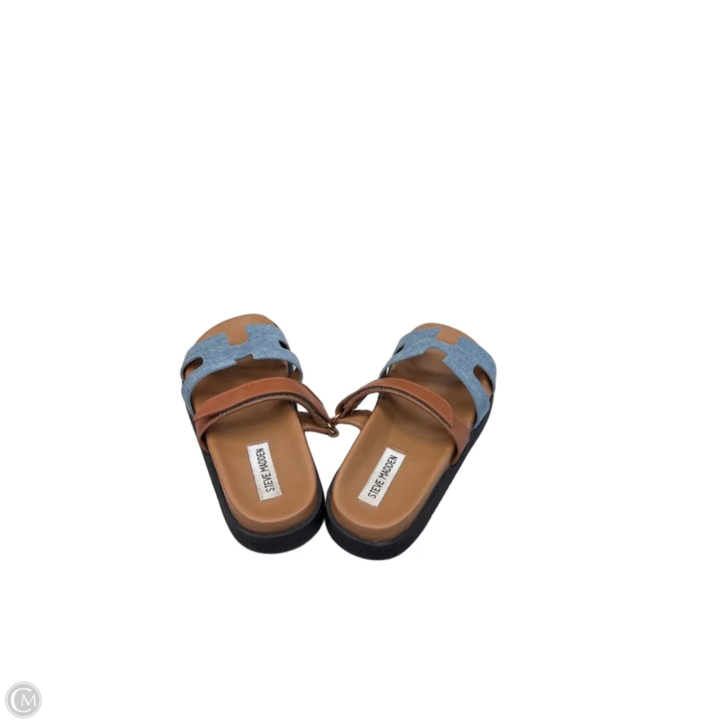 Sandals Flats By Steve Madden In Blue & Brown, Size: 7