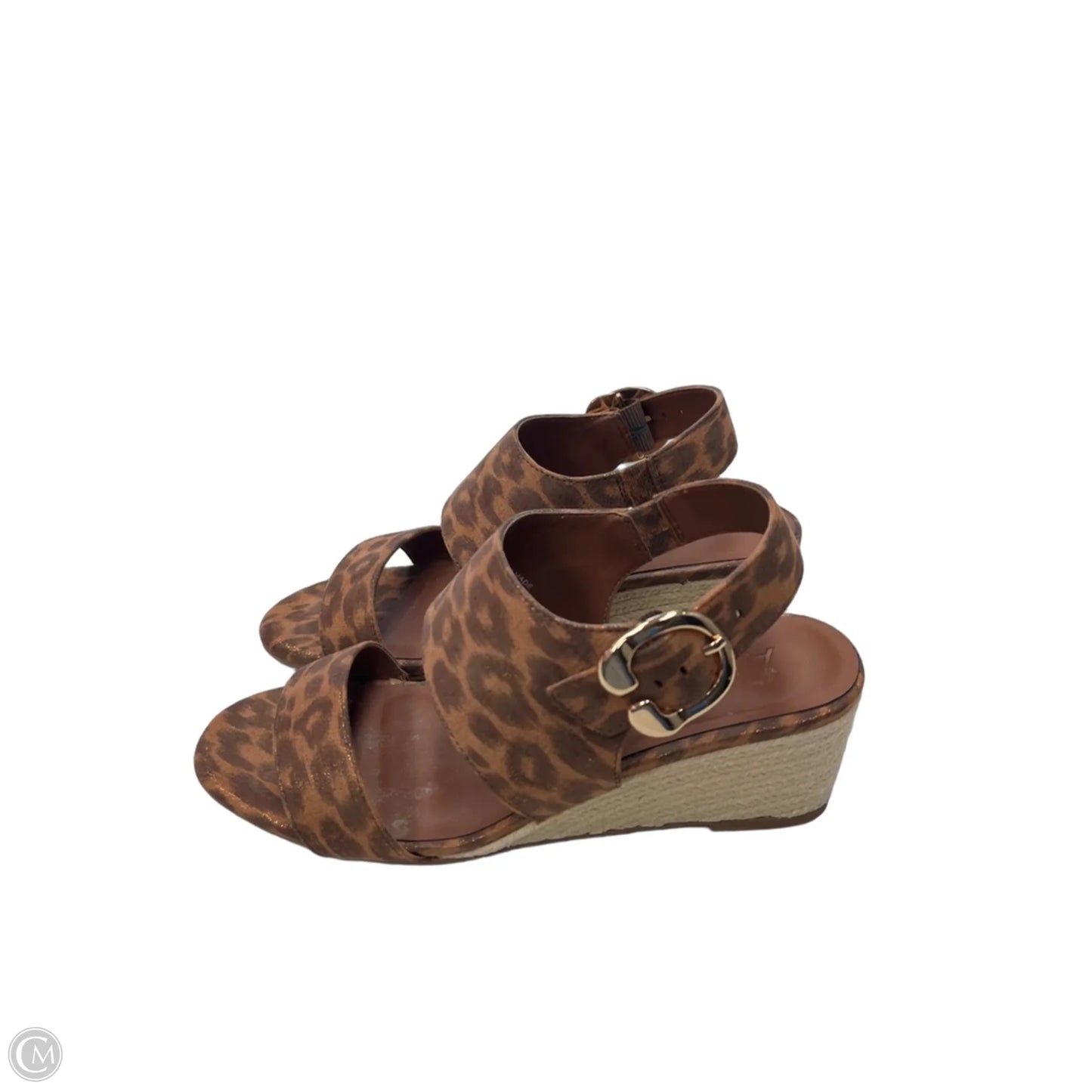 Sandals Heels Wedge By Aerosoles In Animal Print, Size: 7