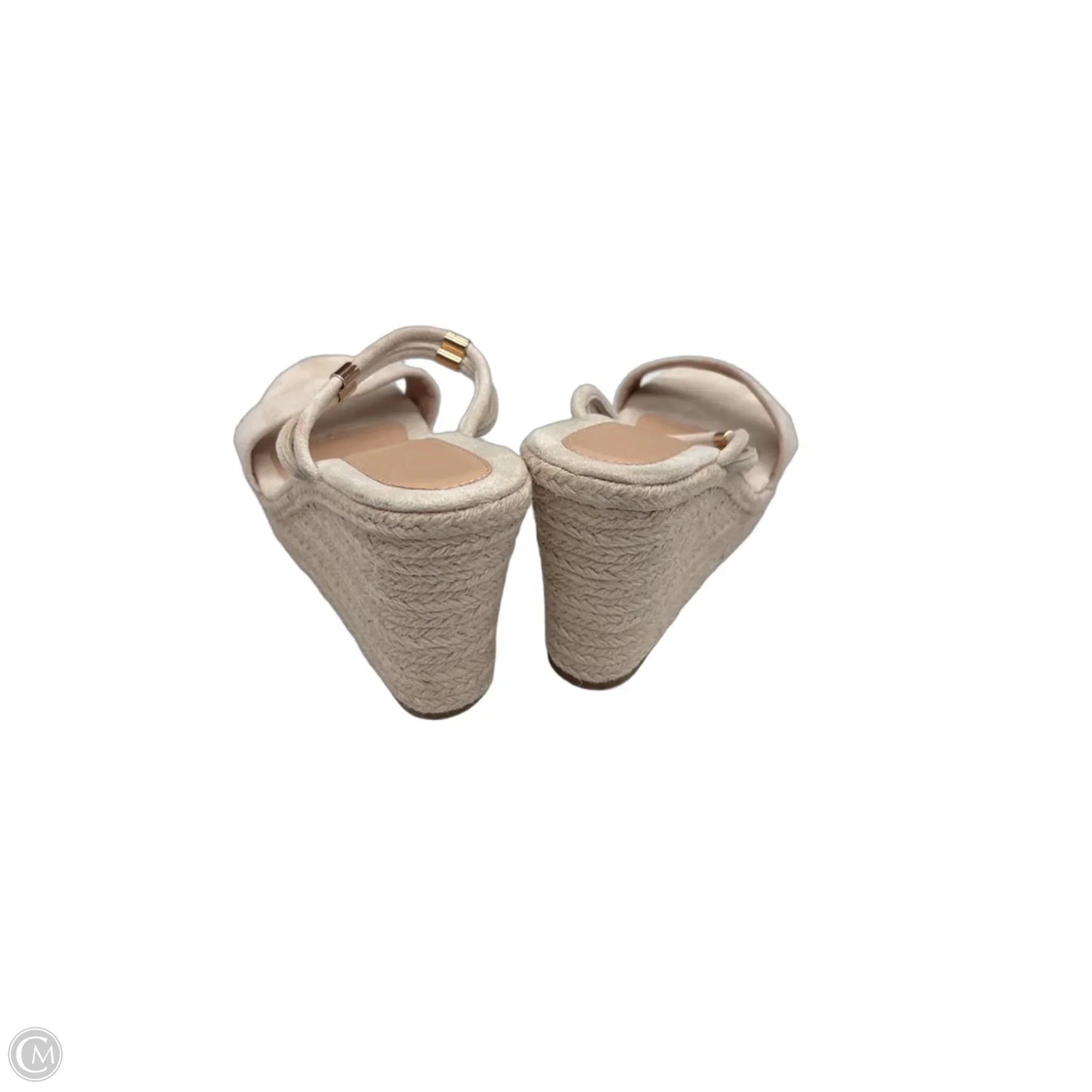 Sandals Heels Wedge By Clothes Mentor In Tan, Size: 10