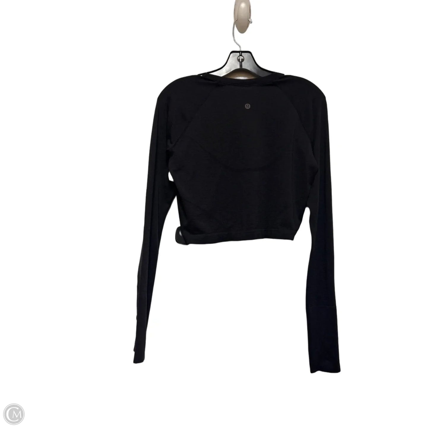 Athletic Top Long Sleeve Crewneck By Lululemon In Black, Size: M