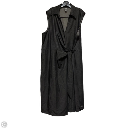 Dress Casual Midi By Worthington In Black Denim, Size: 3x