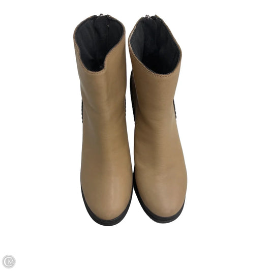 Boots Ankle Heels By Sorel In Black & Tan, Size: 7