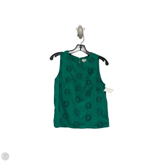 Top Sleeveless By J. Crew In Green, Size: Xs