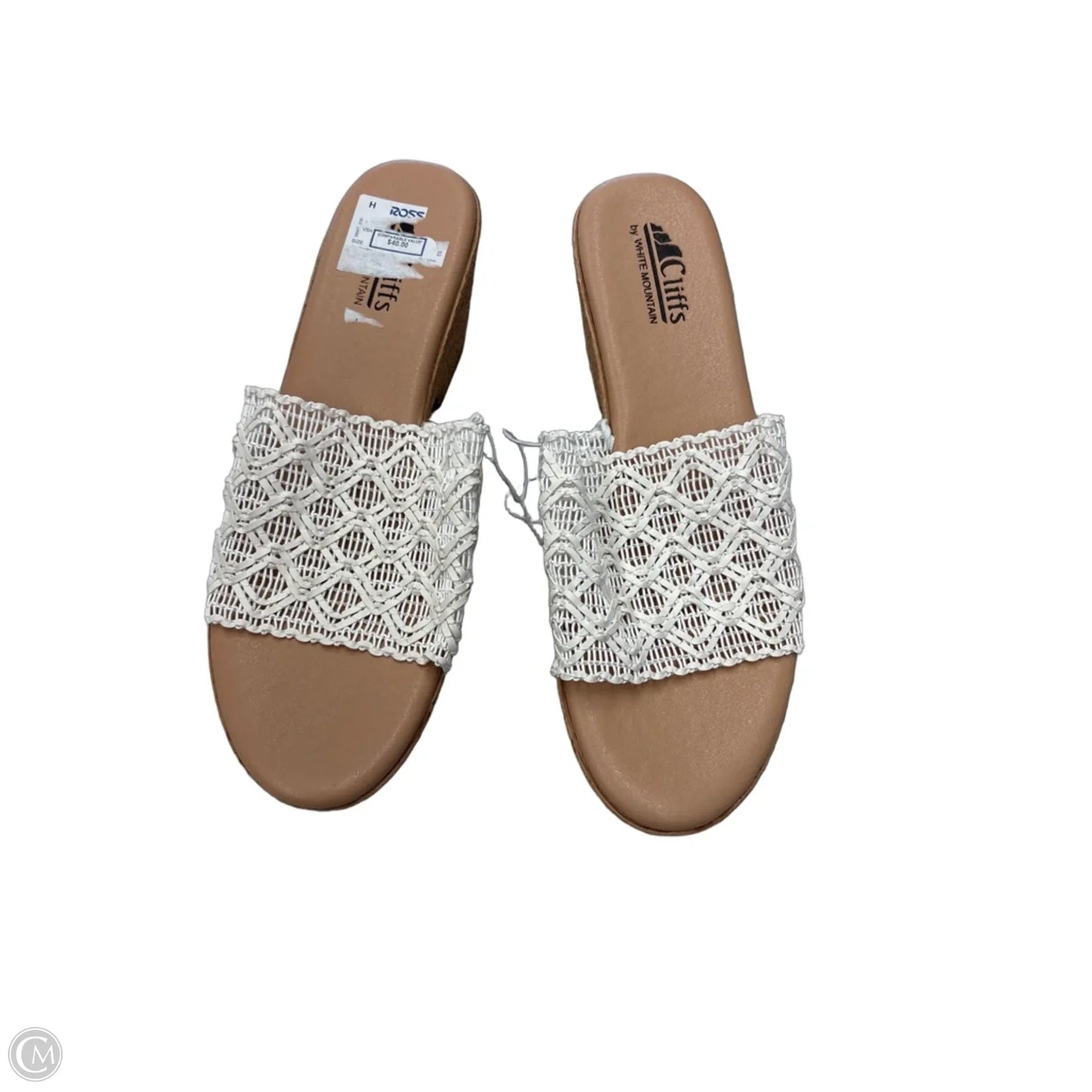 Sandals Heels Wedge By Cliffs By White Mountain In Cream, Size: 9