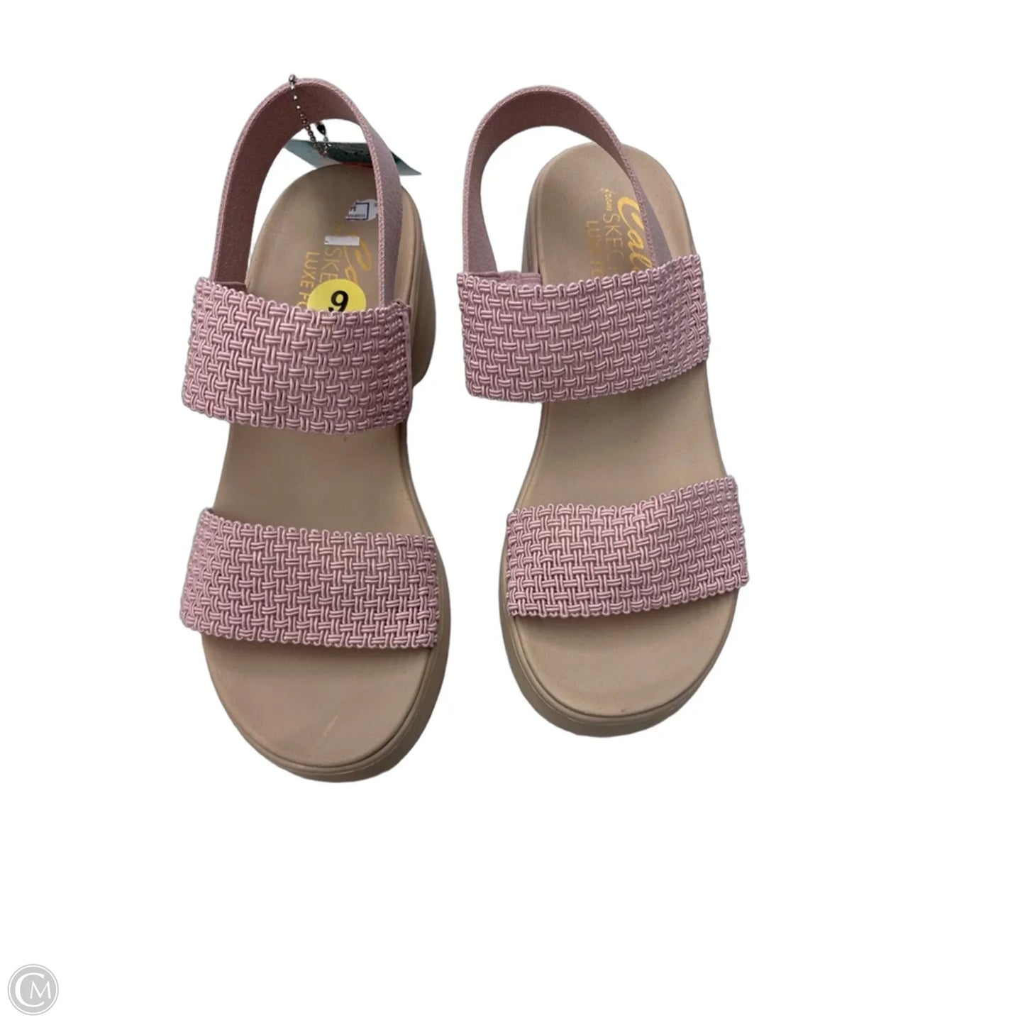 Sandals Heels Wedge By Skechers In Pink, Size: 9