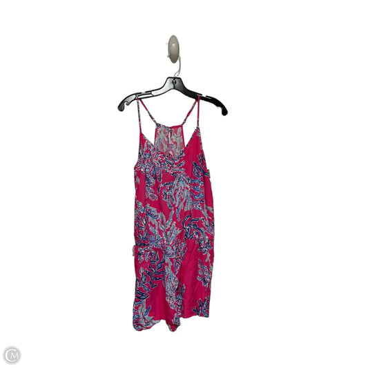 Romper Designer By Lilly Pulitzer In Blue & Pink, Size: L