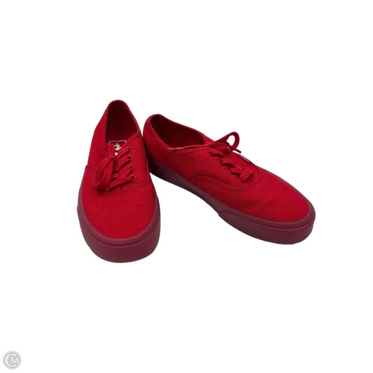 Shoes Sneakers By Vans In Red, Size: 5.5