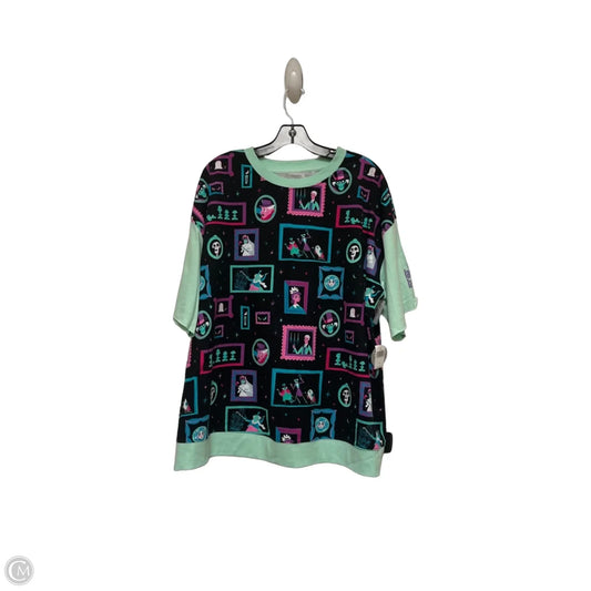 Top Short Sleeve By Disney Store In Black & Green, Size: Xl