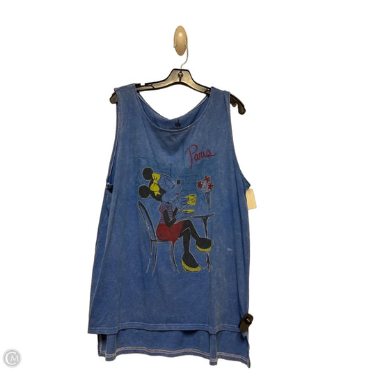 Top Sleeveless Basic By Disney Store In Blue, Size: 2x