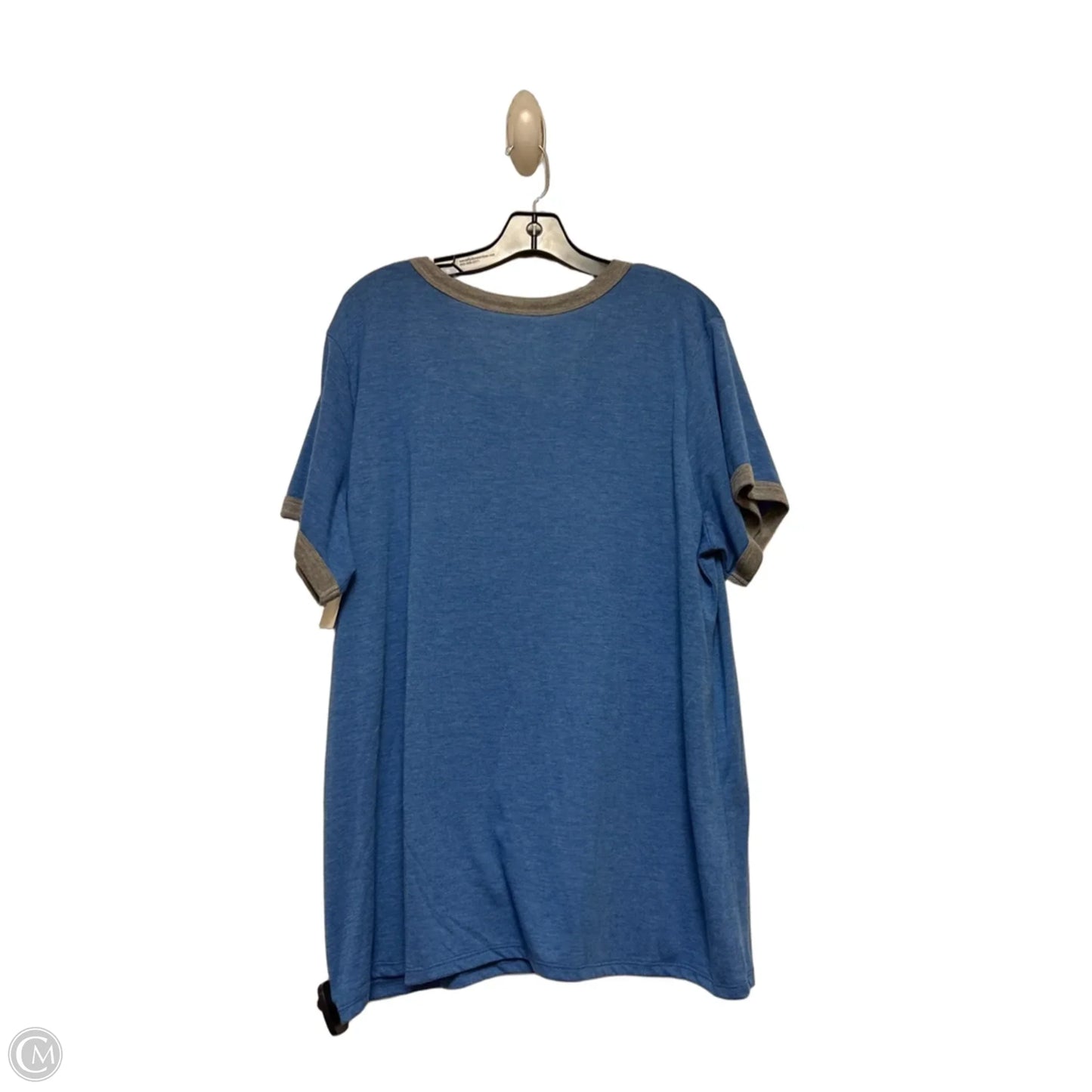 Top Short Sleeve Basic By Disney Store In Blue, Size: 2x