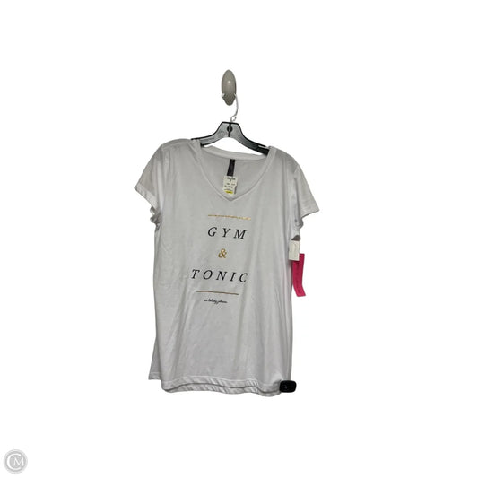 Top Short Sleeve By Betsey Johnson In White, Size: Xl