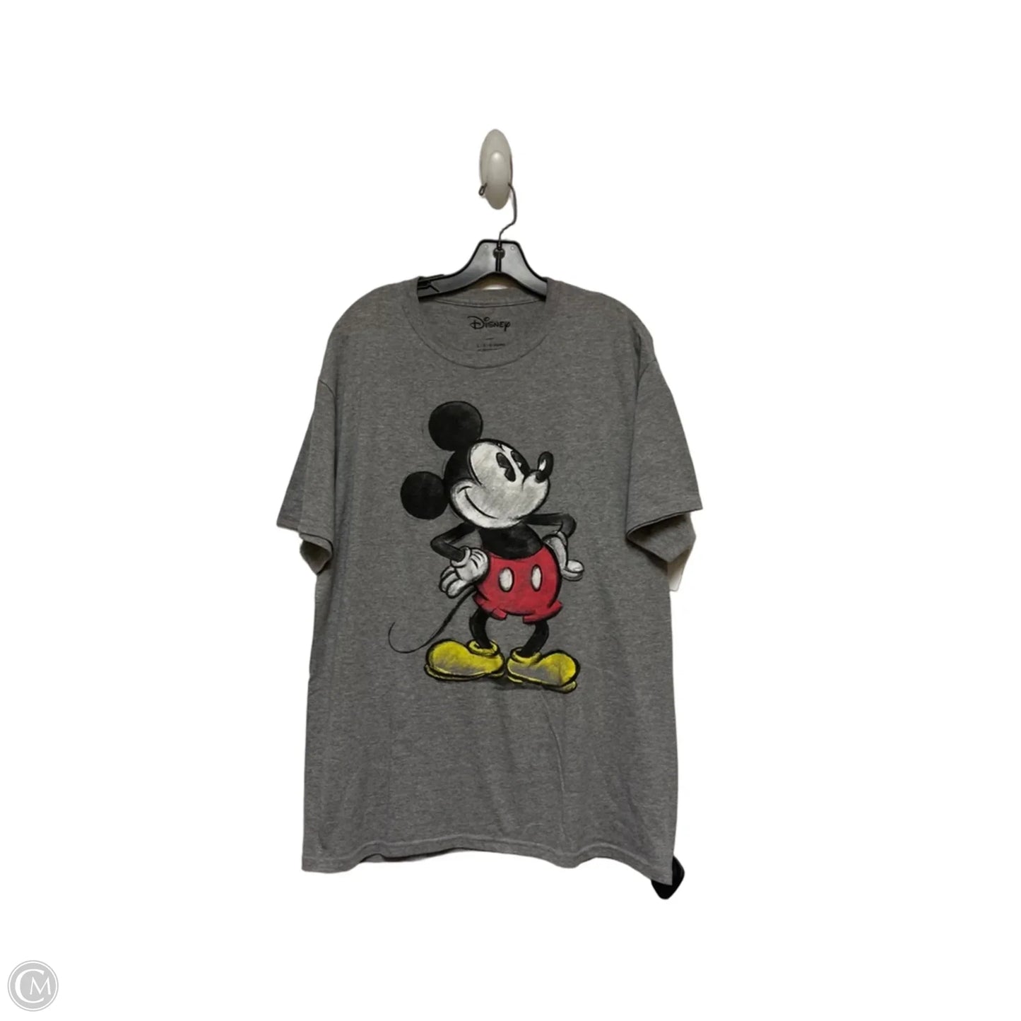 Top Short Sleeve Basic By Disney In Grey, Size: L