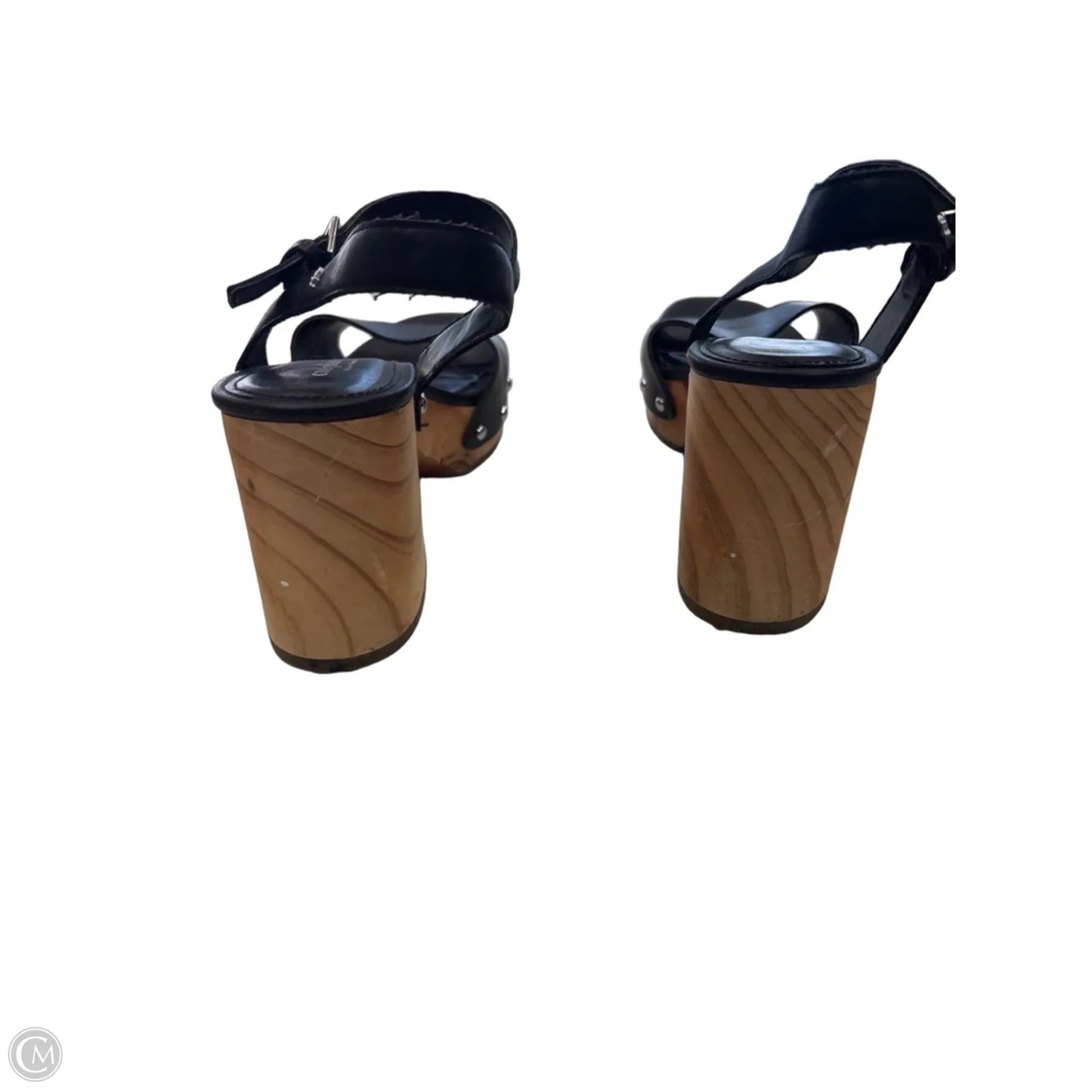 Sandals Heels Block By Steve Madden In Black, Size: 8.5