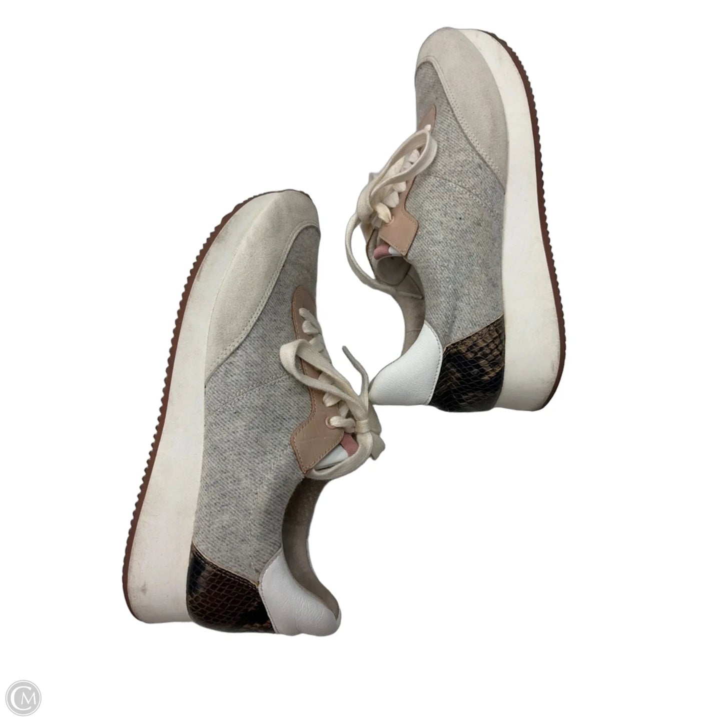 Shoes Sneakers By Banana Republic In Grey & Tan, Size: 8