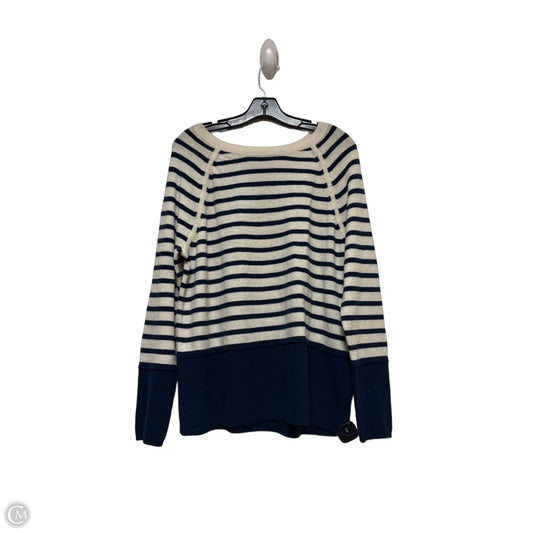 Top Long Sleeve By Vince In Striped Pattern, Size: M
