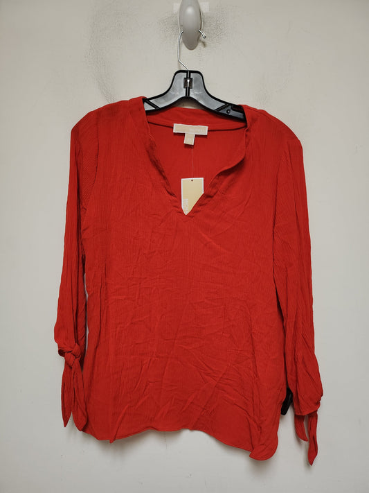 Top Long Sleeve By Michael By Michael Kors In Red, Size: Xs