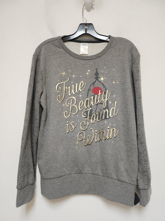 Sweatshirt Crewneck By Walt Disney In Grey, Size: 2x