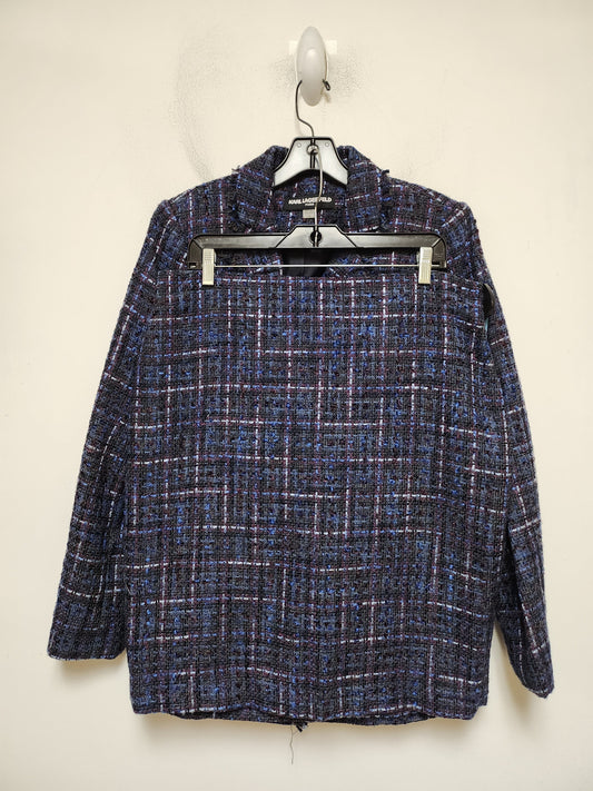 Skirt Designer By Karl Lagerfeld In Plaid Pattern, Size: L