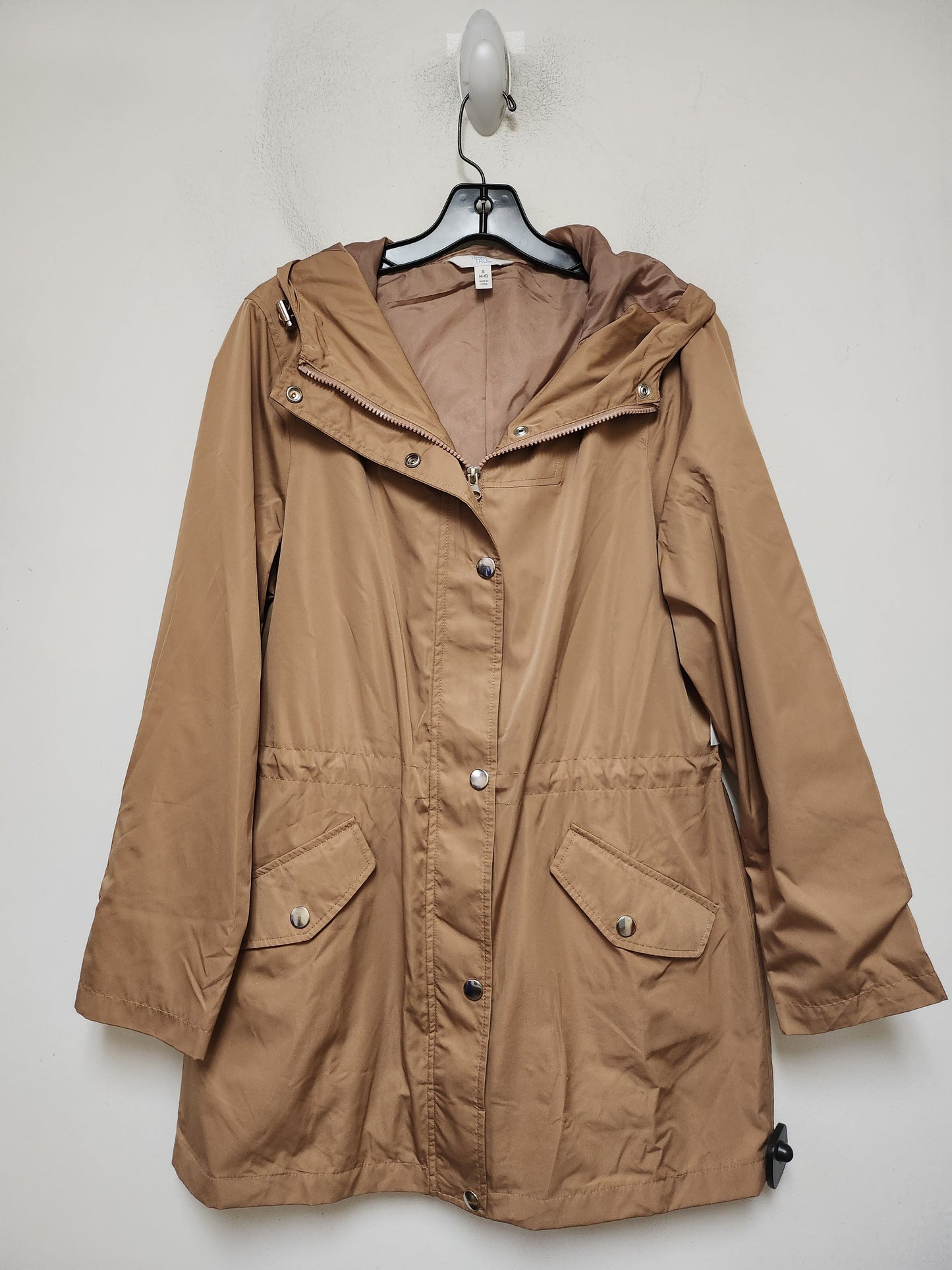 Jacket Windbreaker By Time And Tru In Tan, Size: S