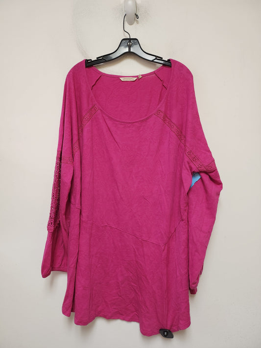 Top Long Sleeve By Soft Surroundings In Pink, Size: 2x