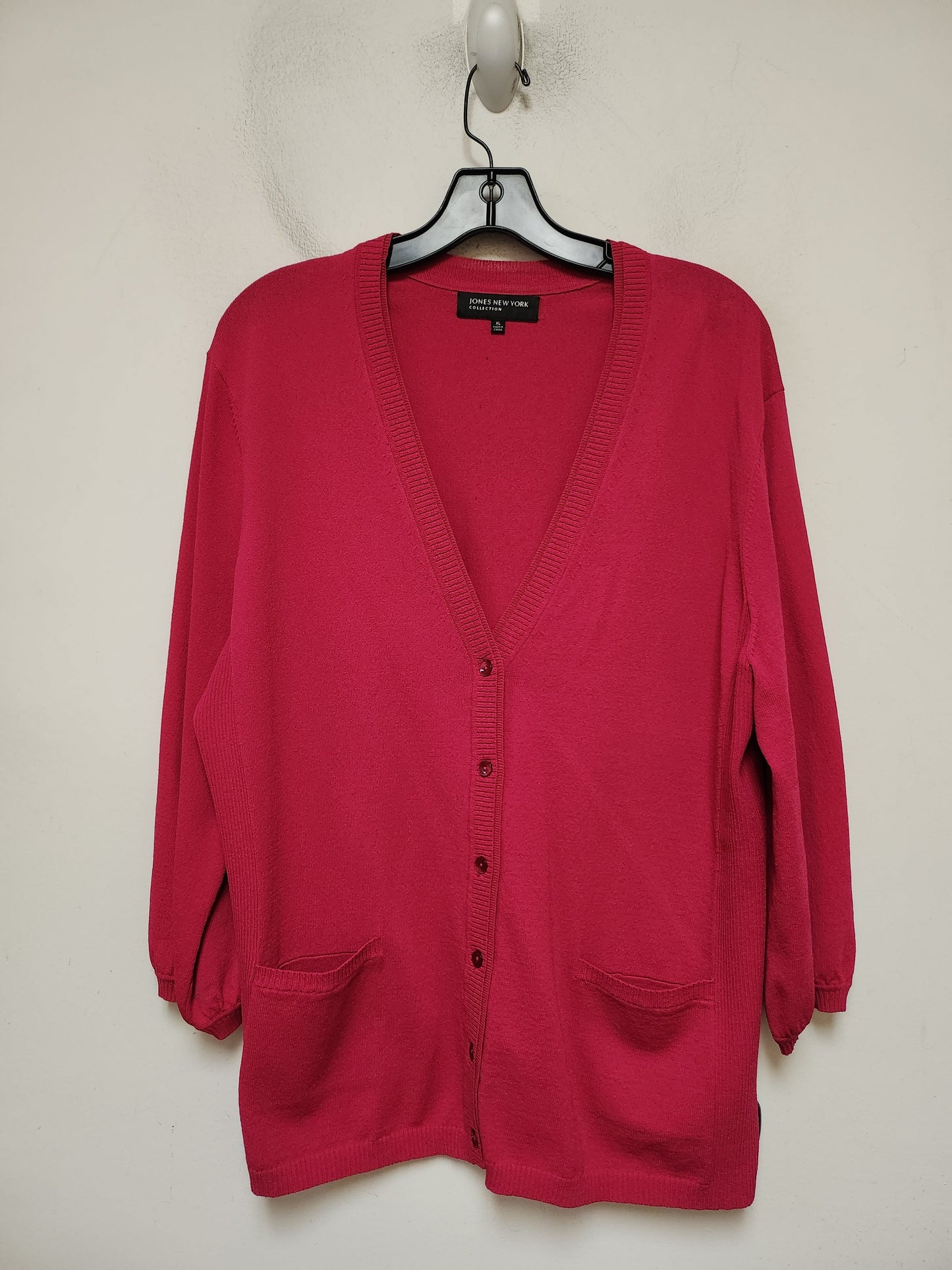 Cardigan By Jones New York In Pink, Size: Xl