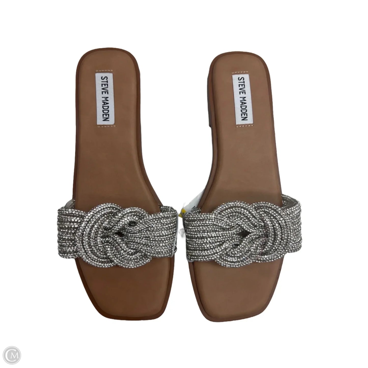 Sandals Flats By Steve Madden In Brown & Silver, Size: 8