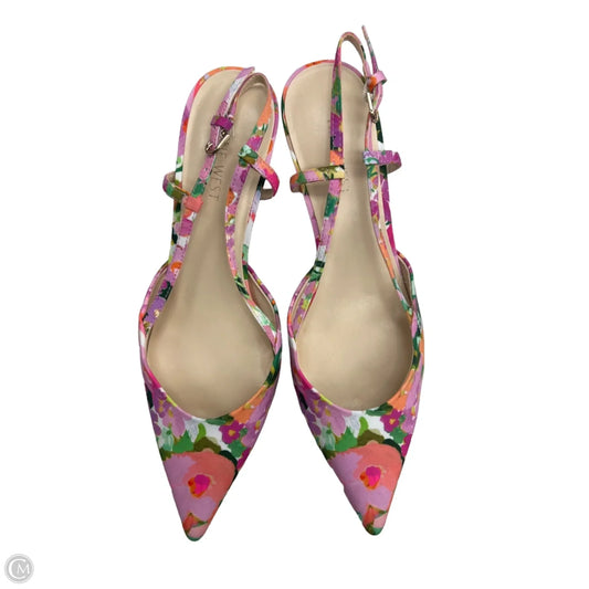 Shoes Heels Kitten By Nine West In Floral Print, Size: 9
