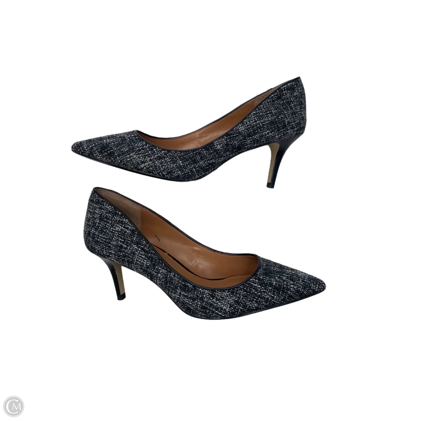 Shoes Heels Kitten By Banana Republic In Black & White, Size: 7.5