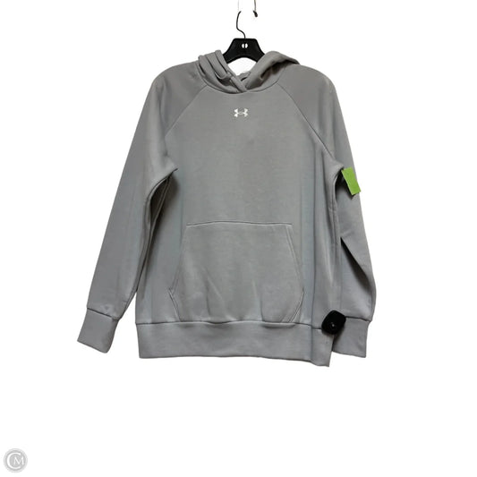 Sweatshirt Hoodie By Under Armour In Grey, Size: S