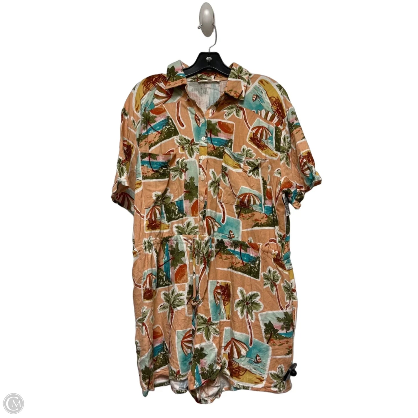 Romper By Clothes Mentor In Tropical Print, Size: M