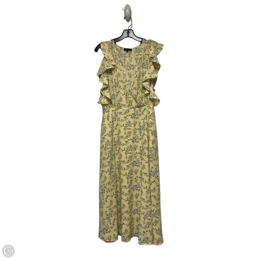 Dress Casual Midi By 1.state In Blue & Yellow, Size: M