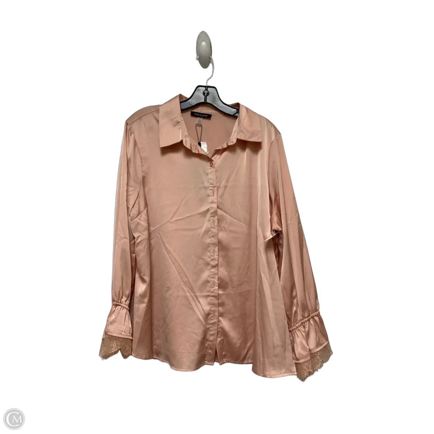 Top Long Sleeve By Cable And Gauge In Pink, Size: Xl