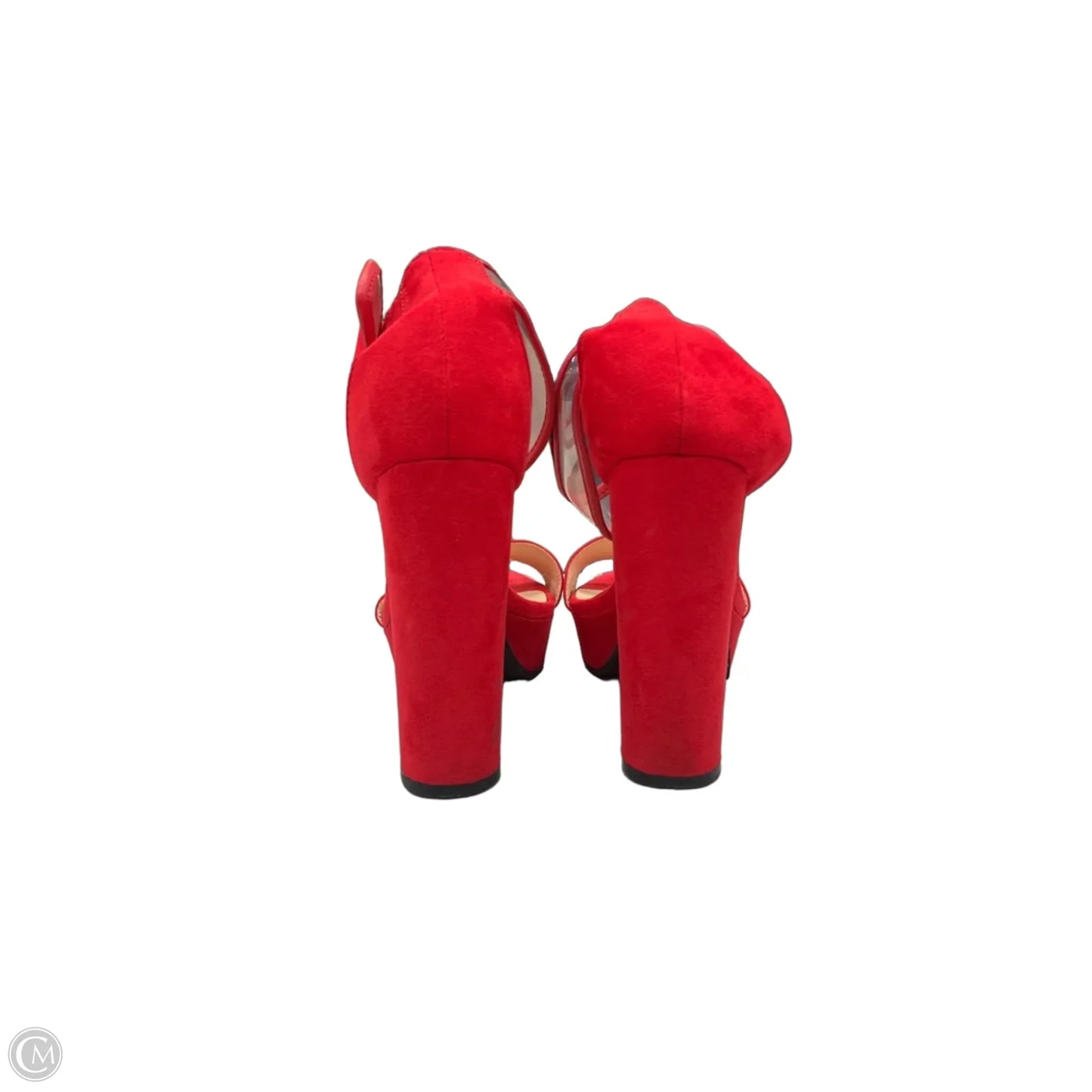 Sandals Heels Stiletto By Guess In Red, Size: 5.5