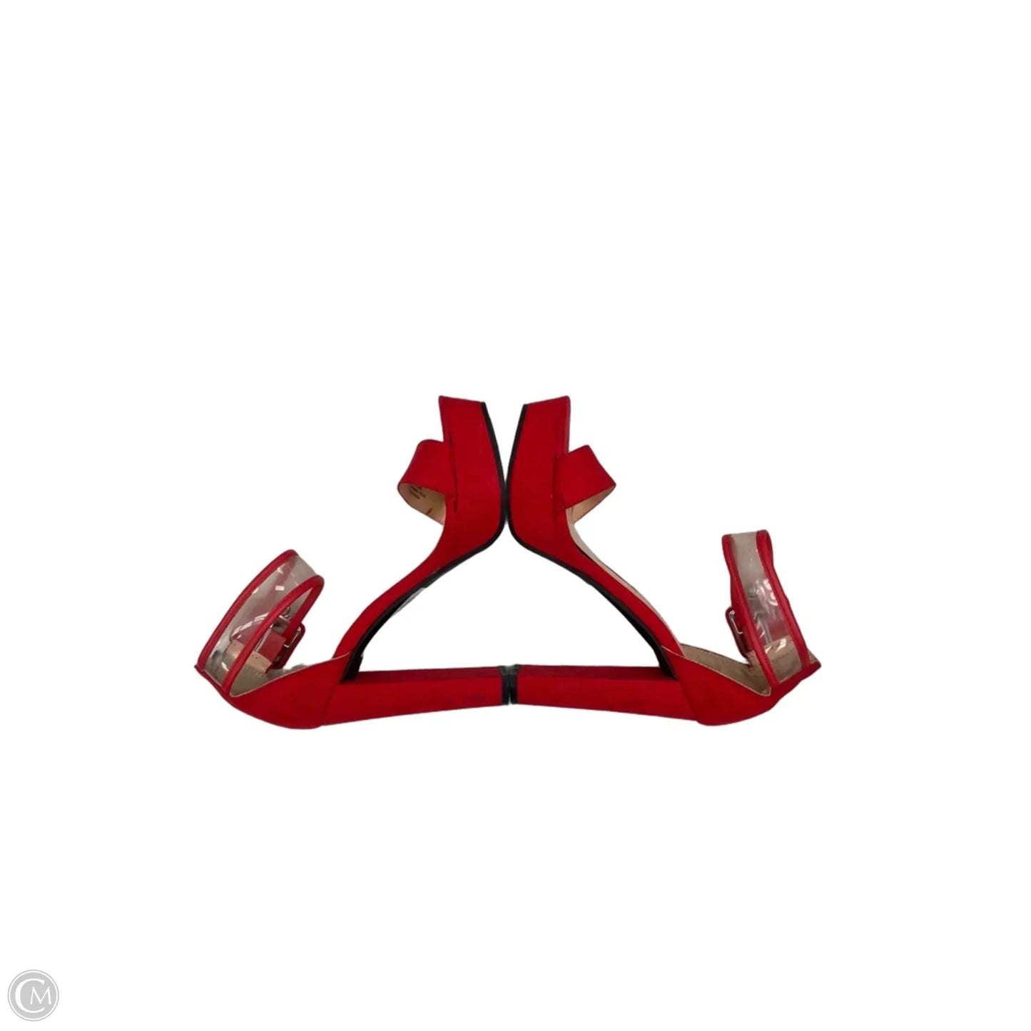 Sandals Heels Stiletto By Guess In Red, Size: 5.5