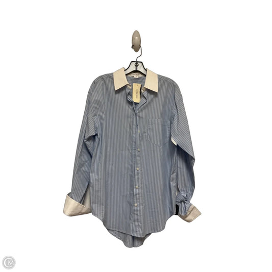 Top Long Sleeve By Good American In Striped Pattern, Size: Xs