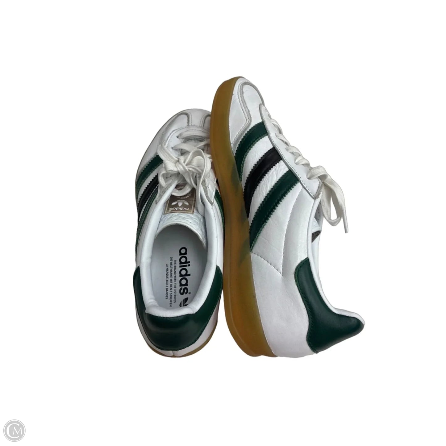 Shoes Sneakers By Adidas In Green & White, Size: 8