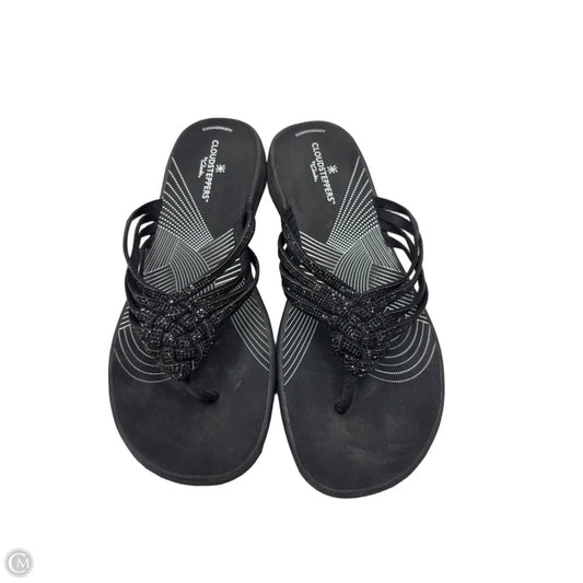 Sandals Flats By Clarks In Black, Size: 8