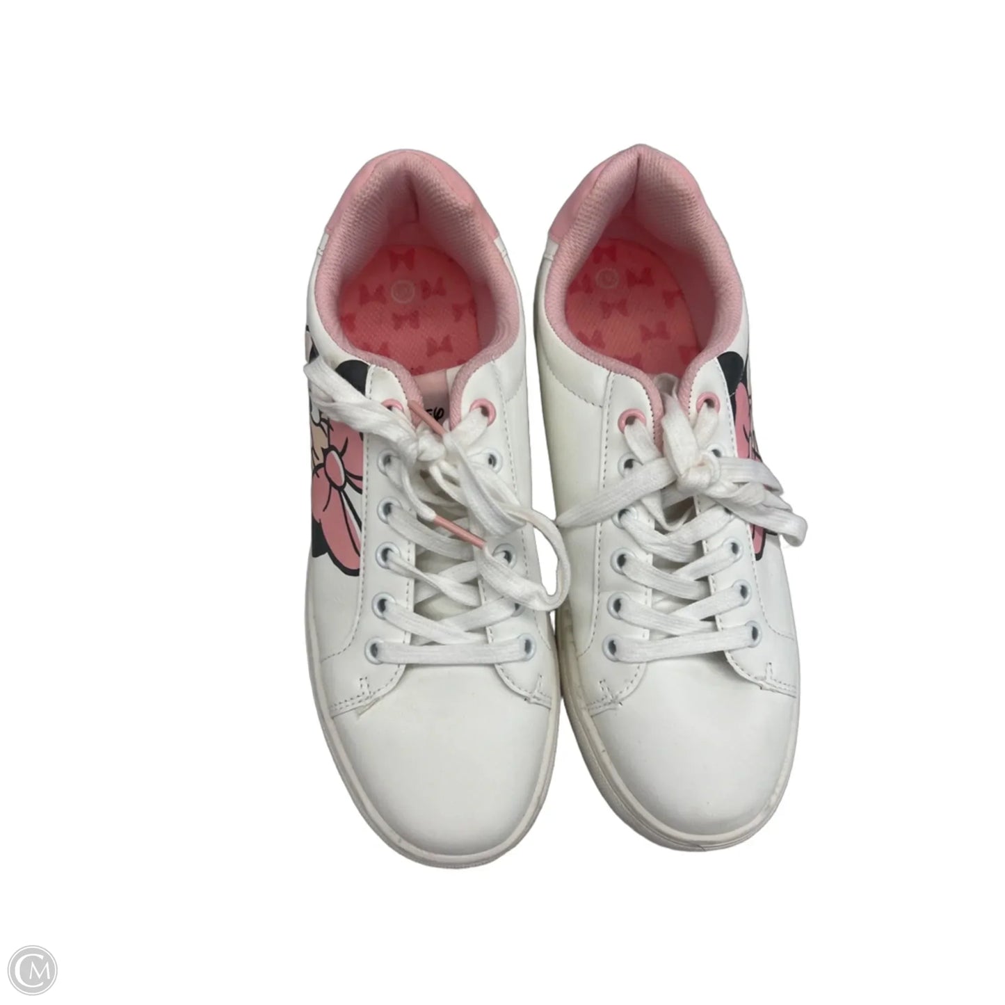 Shoes Sneakers By Disney In Pink & White, Size: 10