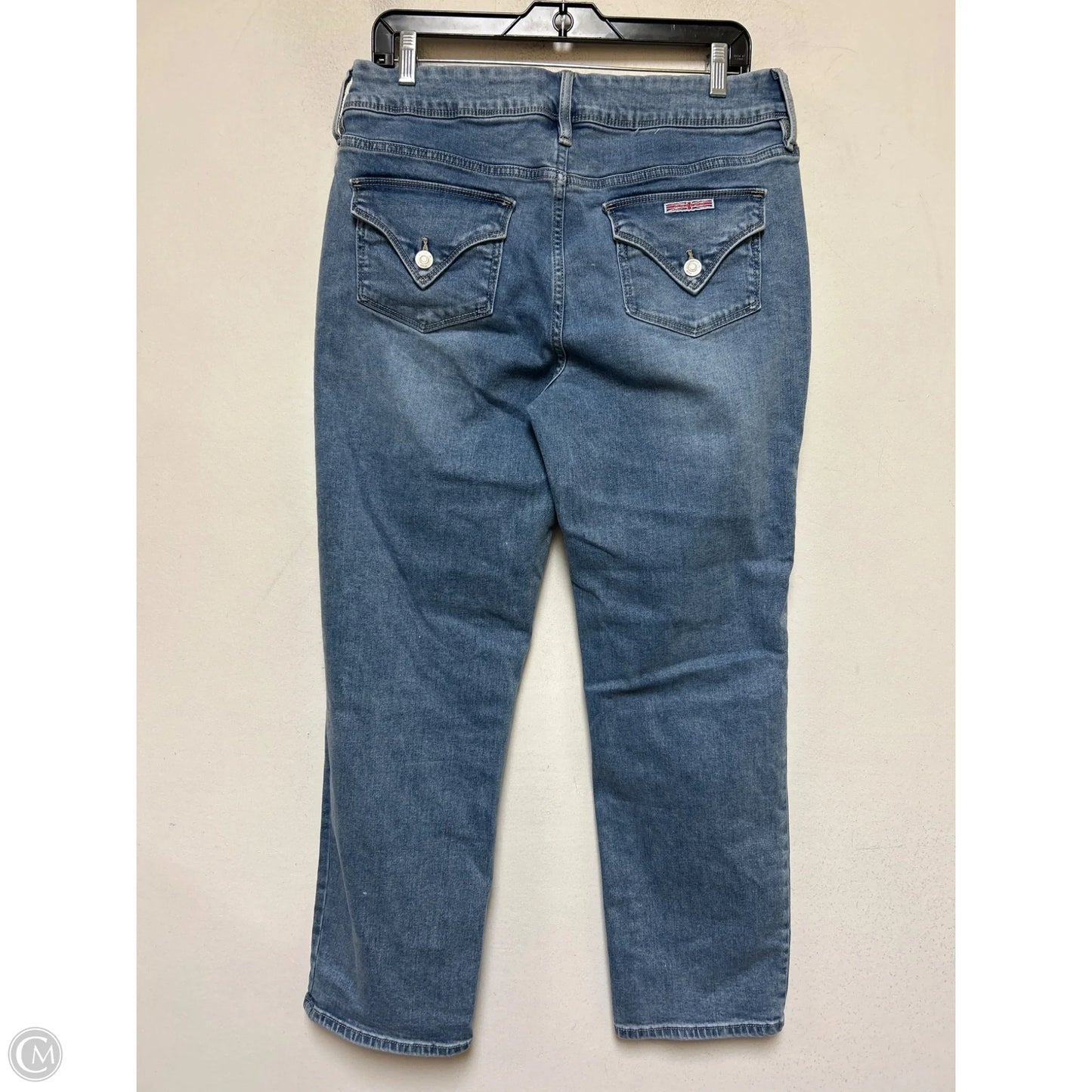 Jeans Straight By Hudson In Blue Denim, Size: 12