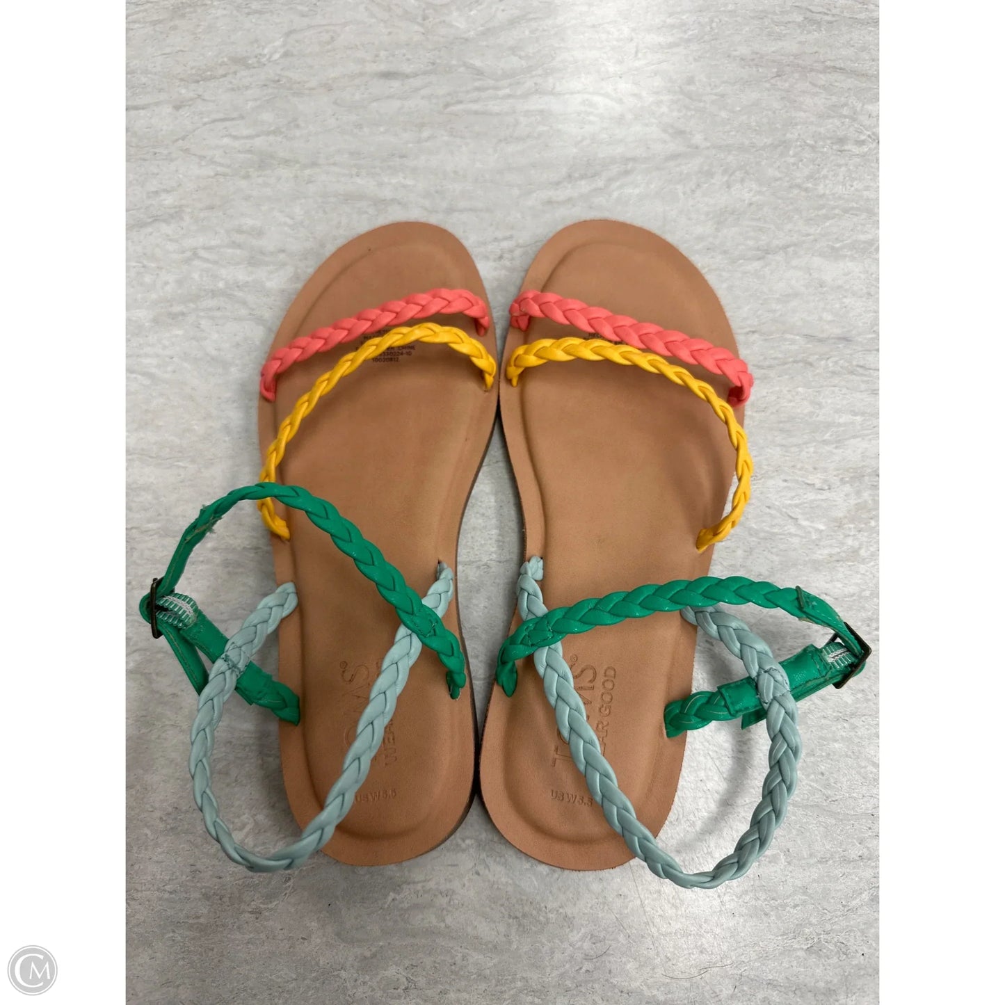 Sandals Flats By Toms In Multi-colored, Size: 5.5
