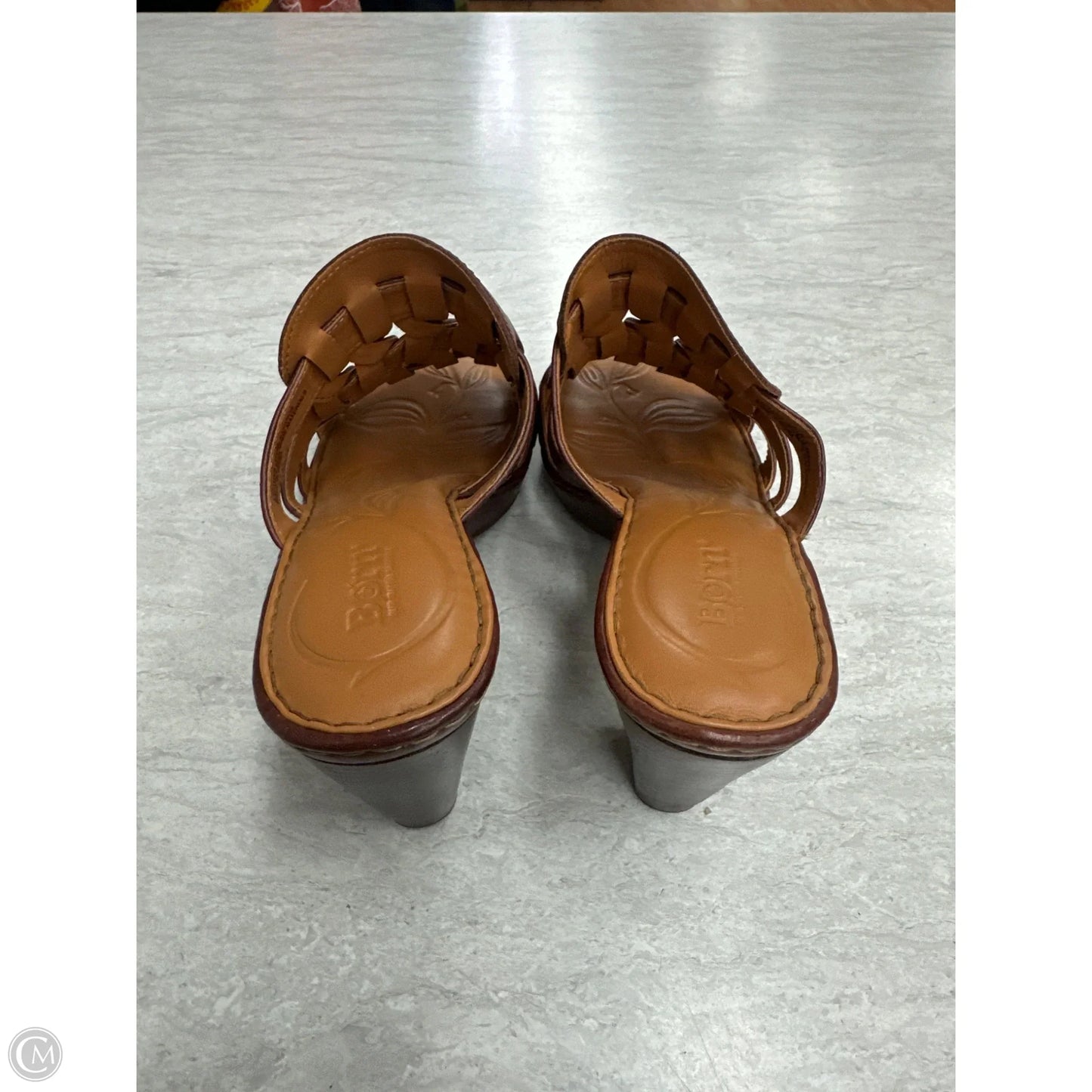 Sandals Heels Block By Born In Brown, Size: 10