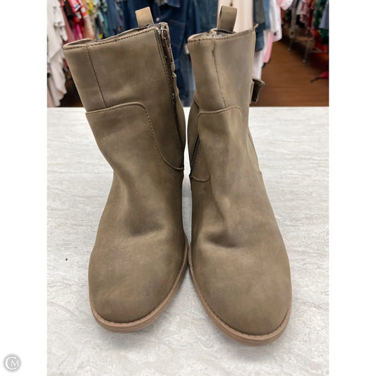 Boots Ankle Heels By Charlotte Russe In Tan, Size: 8