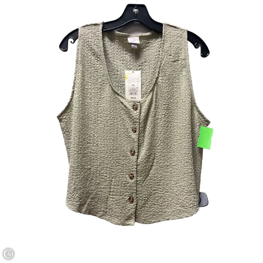 Top Sleeveless By A New Day In Green, Size: Xl