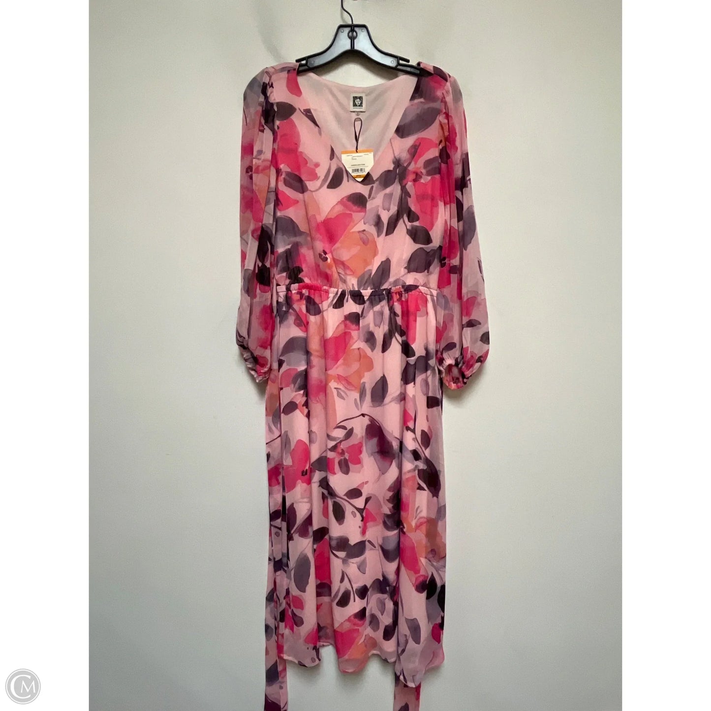 Dress Casual Midi By Anne Klein In Pink, Size: S