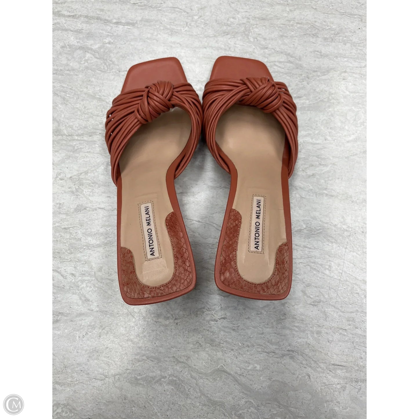 Sandals Heels Block By Antonio Melani In Orange, Size: 10