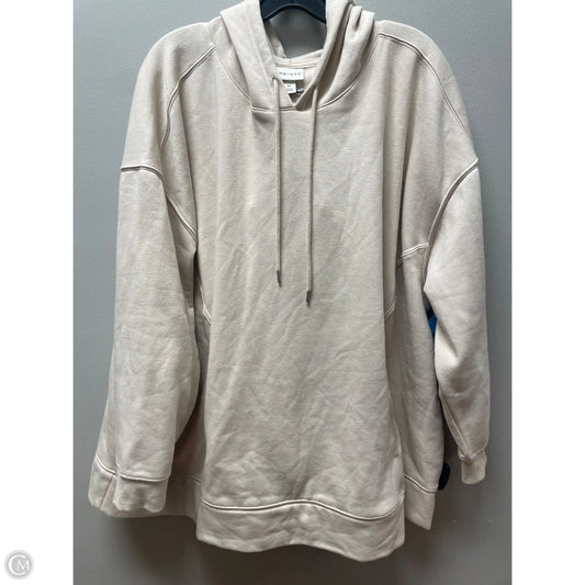 Sweatshirt Hoodie By Ava & Viv In Cream, Size: 3x