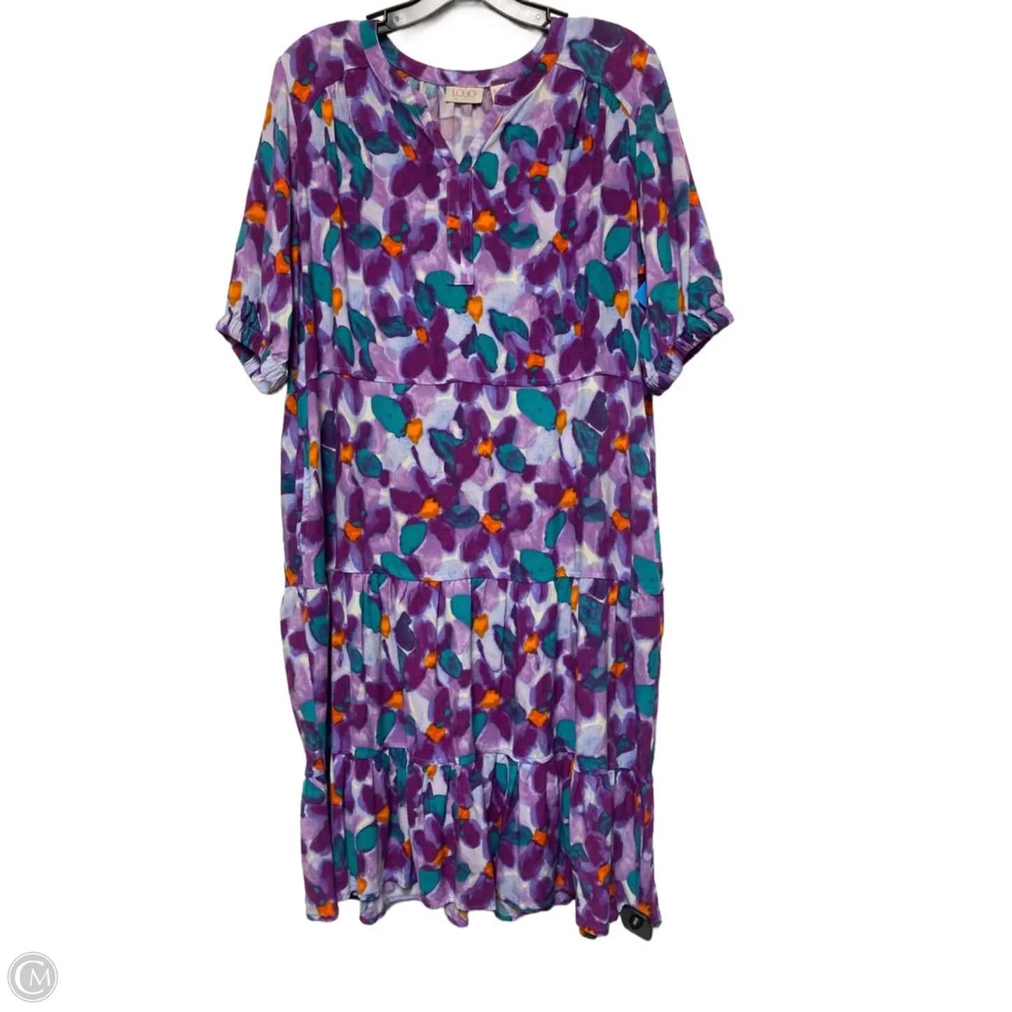 Dress Casual Midi By Logo In Purple, Size: Xl